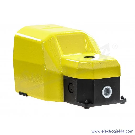 Wyłącznik nożny PDKA11BX10, PDKA11BX10, 1NO+1NC, metalowy, z otworem na rurę, żółty, IP65 Wyłącznik nożny PDKA11BX10, PDKA11BX10, 1NO+1NC, metalowy, z otworem na rurę, żółty, IP65