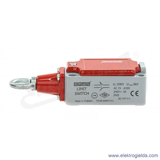 Łącznik krzywkowy T0-L52K23HUM111  L52 w obudowie metalowej, 1NC+1NO, linkowy z pierścieniem metalowym Łącznik krzywkowy T0-L52K23HUM111  L52 w obudowie metalowej, 1NC+1NO, linkowy z pierścieniem metalowym