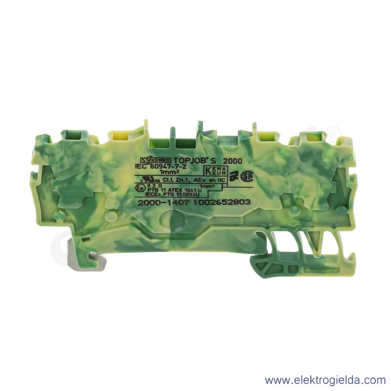 Złączka ochronna 2000-1407 1mm2 żółto-zielona 4-przewodowa, do zastosowań Ex e II Złączka ochronna 2000-1407 1mm2 żółto-zielona 4-przewodowa, do zastosowań Ex e II