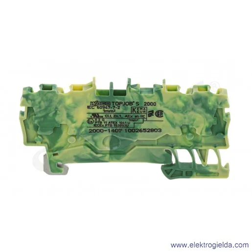 Złączka ochronna 2000-1407 1mm2 żółto-zielona 4-przewodowa, do zastosowań Ex e II Złączka ochronna 2000-1407 1mm2 żółto-zielona 4-przewodowa, do zastosowań Ex e II