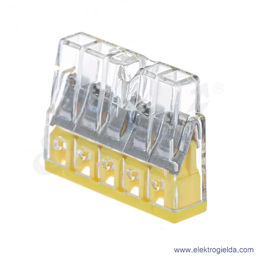 Złączka instalacyjna 2273-205 5x2,5mm2 (0.5-2,5mm2) żółta Złączka instalacyjna 2273-205 5x2,5mm2 (0.5-2,5mm2) żółta