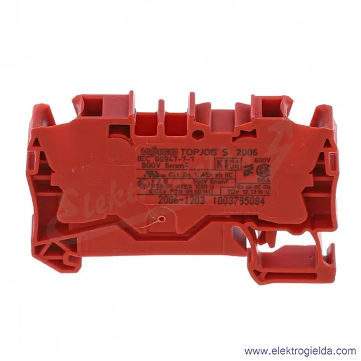 Złączka sprężynowa 2006-1203 6mm2 czerwona 2-przewodowa TopJobS Złączka sprężynowa 2006-1203 6mm2 czerwona 2-przewodowa TopJobS