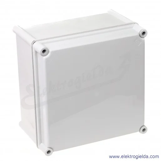 Obudowa seria Halyester CA-33s 270x270x170 IP67, RAL7035, pełne wieczko, montaż natynkowy Obudowa seria Halyester CA-33s 270x270x170 IP67, RAL7035, pełne wieczko, montaż natynkowy