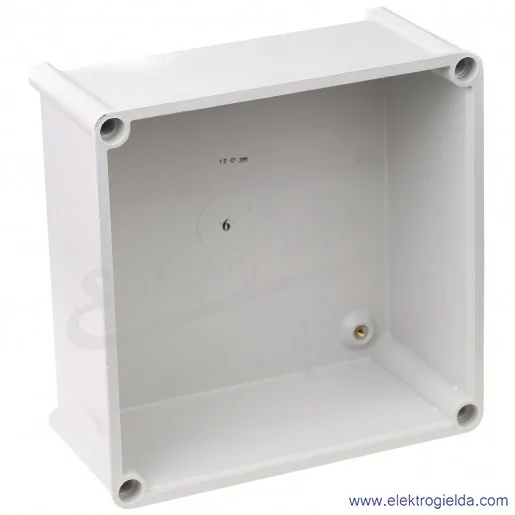 Obudowa seria Halyester CA-33s 270x270x170 IP67, RAL7035, pełne wieczko, montaż natynkowy Obudowa seria Halyester CA-33s 270x270x170 IP67, RAL7035, pełne wieczko, montaż natynkowy