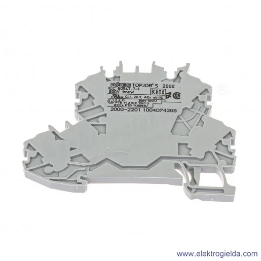 Złączka przelotowa 2000-2201 1mm2 szara dwupiętrowa L/L TopJobS Złączka przelotowa 2000-2201 1mm2 szara dwupiętrowa L/L TopJobS