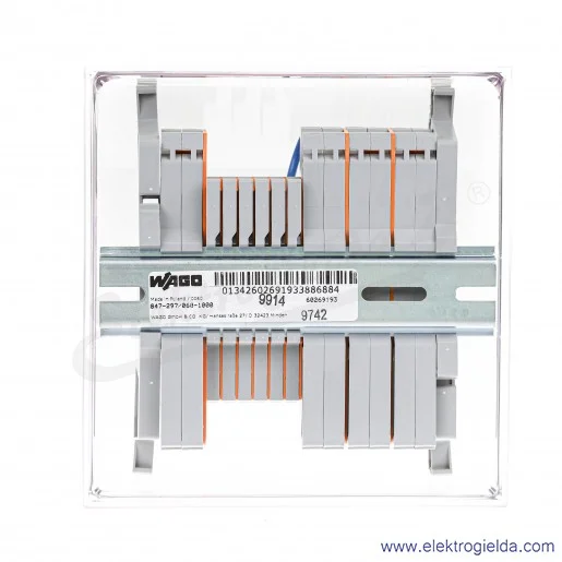 Listwa pomiarowa 847-297/060-1000 z modułami równoległymi 14-torowa 60VAC Listwa pomiarowa 847-297/060-1000 z modułami równoległymi 14-torowa 60VAC