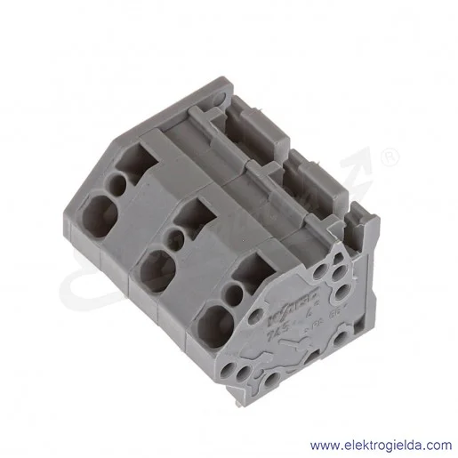 Listwa zaciskowa 745-203 3-biegunowa, 4mm2, do płytek drukowanych Listwa zaciskowa 745-203 3-biegunowa, 4mm2, do płytek drukowanych