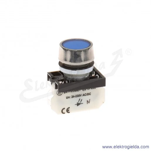 Lampka sygnalizacyjna NEK22M-LDn 24-230V AC/DC niebieska klosz płaski Lampka sygnalizacyjna NEK22M-LDn 24-230V AC/DC niebieska klosz płaski