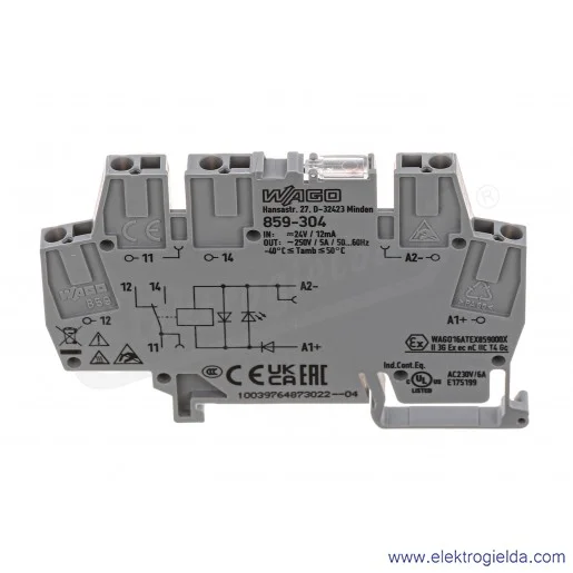 Przekaźnik separacyjny 859-304 1P, 24VDC Przekaźnik separacyjny 859-304 1P, 24VDC