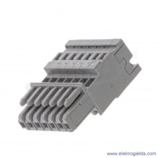 Gniazdo 769-107 X-COM 1-przewodowe 7-biegunowe szare Gniazdo 769-107 X-COM 1-przewodowe 7-biegunowe szare