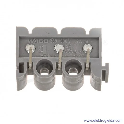 Złączka sprężynowa 239-123 do płytek drukowanych 3-torowa 24P szara, raster 10 mm Złączka sprężynowa 239-123 do płytek drukowanych 3-torowa 24P szara, raster 10 mm