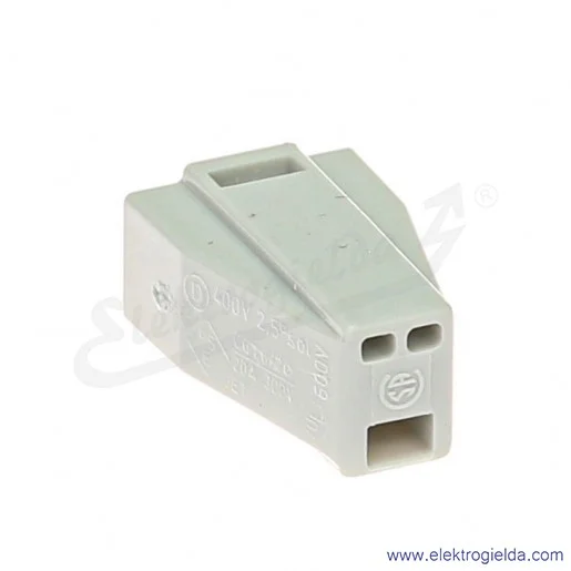 Złączka instalacyjna 773-492 2x2,5mm2 (0.5-2,5mm2) jasnoszara, do zastosowań Ex, miedź/aluminium Złączka instalacyjna 773-492 2x2,5mm2 (0.5-2,5mm2) jasnoszara, do zastosowań Ex, miedź/aluminium