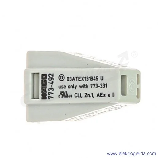 Złączka instalacyjna 773-492 2x2,5mm2 (0.5-2,5mm2) jasnoszara, do zastosowań Ex, miedź/aluminium Złączka instalacyjna 773-492 2x2,5mm2 (0.5-2,5mm2) jasnoszara, do zastosowań Ex, miedź/aluminium