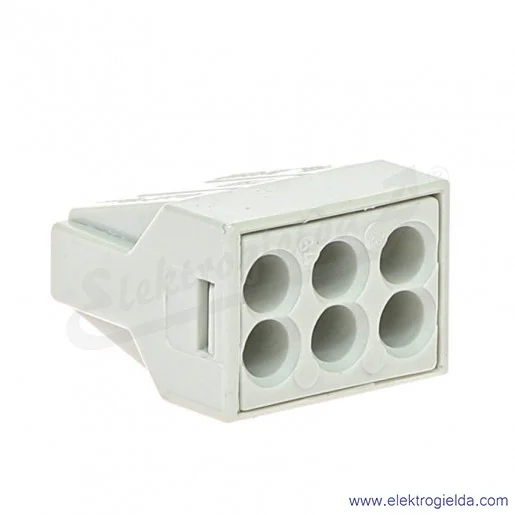 Złączka instalacyjna 773-496 6x2,5mm2 (0.5-2,5mm2) jasnoszara, do zastosowań Ex, miedź/aluminium Złączka instalacyjna 773-496 6x2,5mm2 (0.5-2,5mm2) jasnoszara, do zastosowań Ex, miedź/aluminium