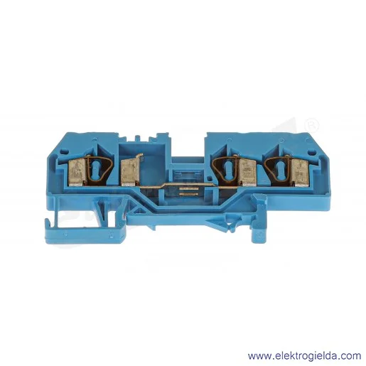 Złączka przelotowa 281-684 4mm2, 3-przewodowa niebieska Złączka przelotowa 281-684 4mm2, 3-przewodowa niebieska