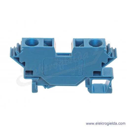 Złączka przelotowa 284-604 2-przewodowa 10mm2 niebieska Złączka przelotowa 284-604 2-przewodowa 10mm2 niebieska