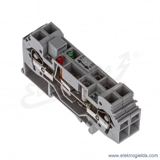 Złączka rozłączalna 282-141 do kontroli doziemień 48V, 6mm2, szara Złączka rozłączalna 282-141 do kontroli doziemień 48V, 6mm2, szara