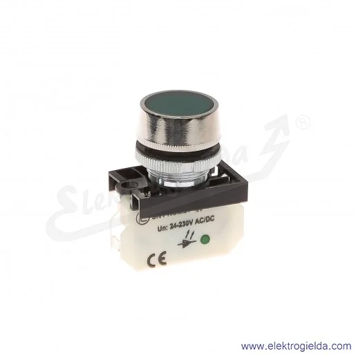 Lampka sygnalizacyjna NEK22M-LDz 24-230V AC/DC zielona klosz płaski Lampka sygnalizacyjna NEK22M-LDz 24-230V AC/DC zielona klosz płaski