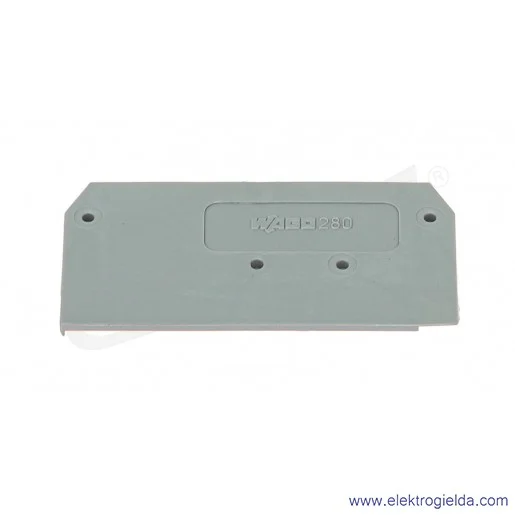 Ścianka końcowa 280-308 wewnętrzna, 2.5mm szara Ścianka końcowa 280-308 wewnętrzna, 2.5mm szara