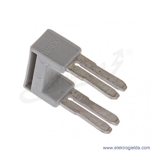 Mostek przeskokowy 282-409 1na3 6mm z izolacją, szary Mostek przeskokowy 282-409 1na3 6mm z izolacją, szary