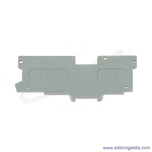 Ścianka końcowa 769-307 wewnętrzna, szara 1.1mm Ścianka końcowa 769-307 wewnętrzna, szara 1.1mm