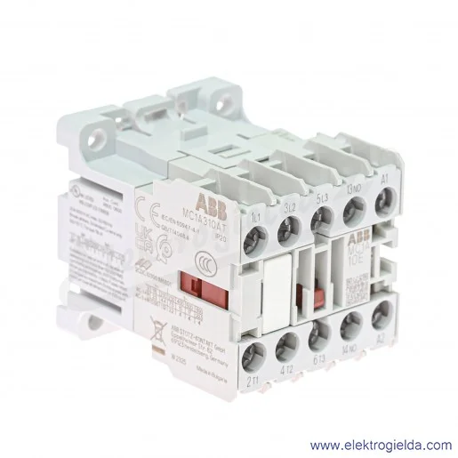 Stycznik MC1A310ATU 400V AC 50/60 HZ, 1NO, 4KW/400V AC-3, 20A AC-1, 3-polowy Stycznik MC1A310ATU 400V AC 50/60 HZ, 1NO, 4KW/400V AC-3, 20A AC-1, 3-polowy