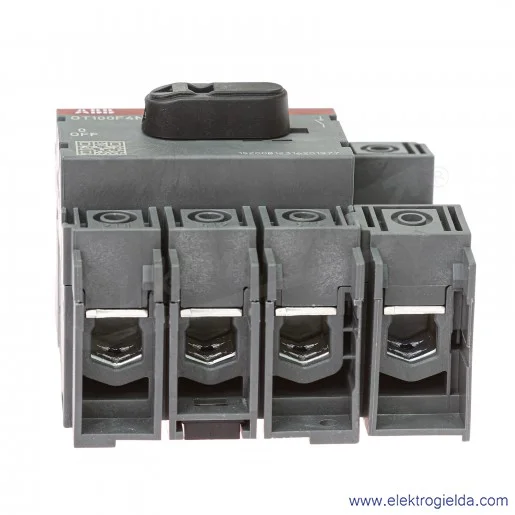 Rozłącznik izolacyjny OT100F4N2 100A 4P napęd z przodu, bez wałka i rączki Rozłącznik izolacyjny OT100F4N2 100A 4P napęd z przodu, bez wałka i rączki