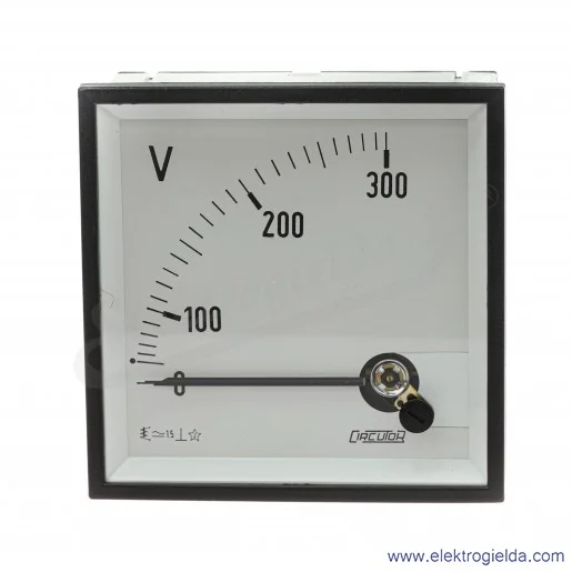 Woltomierz M10436, EC96 300VAC, wymiar czoła 96x96mm Woltomierz M10436, EC96 300VAC, wymiar czoła 96x96mm