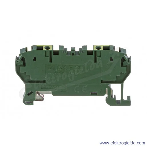 Złączka D1.5/4.P.2L żółto-zielona sprężynowa Złączka D1.5/4.P.2L żółto-zielona sprężynowa