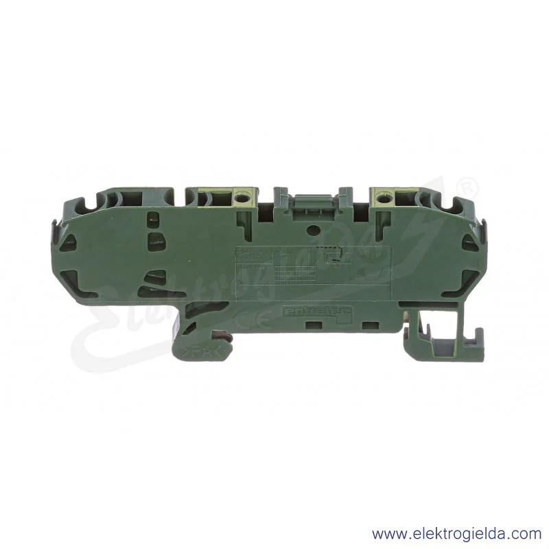 Złączka D4/6.P.3L ochronna sprężynowa 3P żółto-zielona Złączka D4/6.P.3L ochronna sprężynowa 3P żółto-zielona