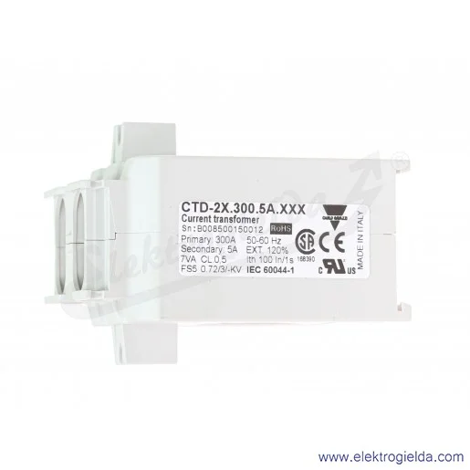 Przekładnik prądowy CTD2X (TAD3) 300/5A, otwór fi 24mm, 45..65Hz Przekładnik prądowy CTD2X (TAD3) 300/5A, otwór fi 24mm, 45..65Hz