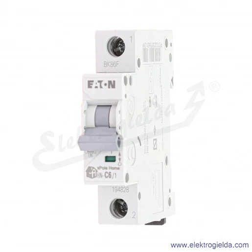 Wyłącznik nadprądowy HN-C6/1 1P C 6A AC 6kA Wyłącznik nadprądowy HN-C6/1 1P C 6A AC 6kA
