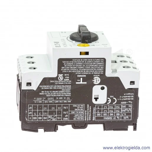Wyłącznik silnikowy PKZM0-6,3-EA 3P 2,2kW 4-6,3A Wyłącznik silnikowy PKZM0-6,3-EA 3P 2,2kW 4-6,3A