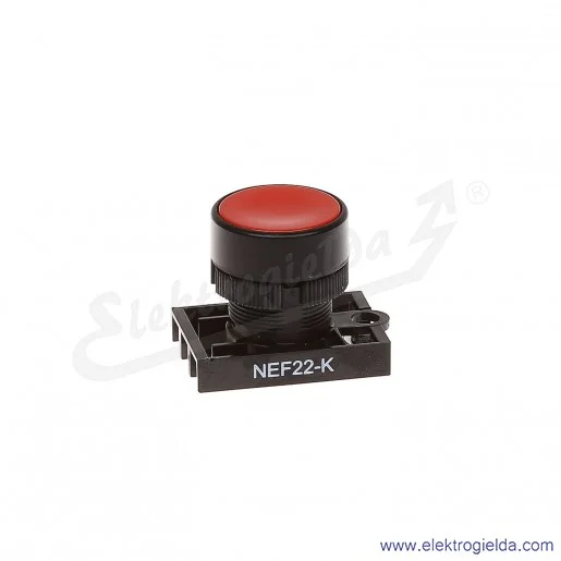 Napęd przycisku NEF22 Kc czerwony kryty samopowrotny