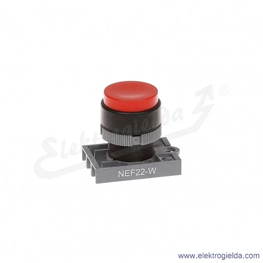 Napęd przycisku NEF22 Wc czerwony wystający samopowrotny Napęd przycisku NEF22 Wc czerwony wystający samopowrotny