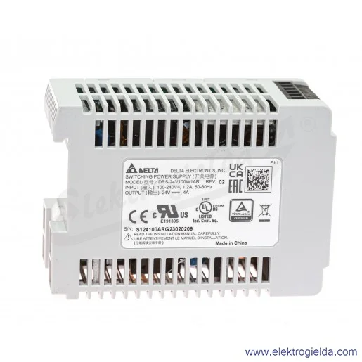 Zasilacz DRS-24V100W1NR, 24VDC/4.20A, 100W, zasilanie 85..264VAC lub 120..375VDC