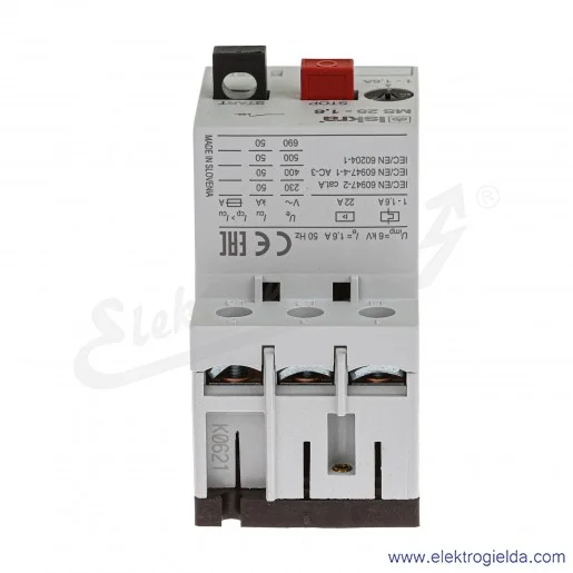 Wyłącznik silnikowy 30.107.960 MS25-1,6 3P, 0.55kW 1-1.6A Wyłącznik silnikowy 30.107.960 MS25-1,6 3P, 0.55kW 1-1.6A