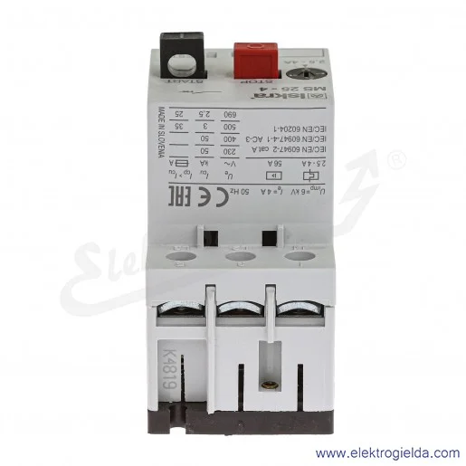 Wyłącznik silnikowy 30.107.962 MS25-4,0 3P, 2.5-4A, 1.5kW Wyłącznik silnikowy 30.107.962 MS25-4,0 3P, 2.5-4A, 1.5kW