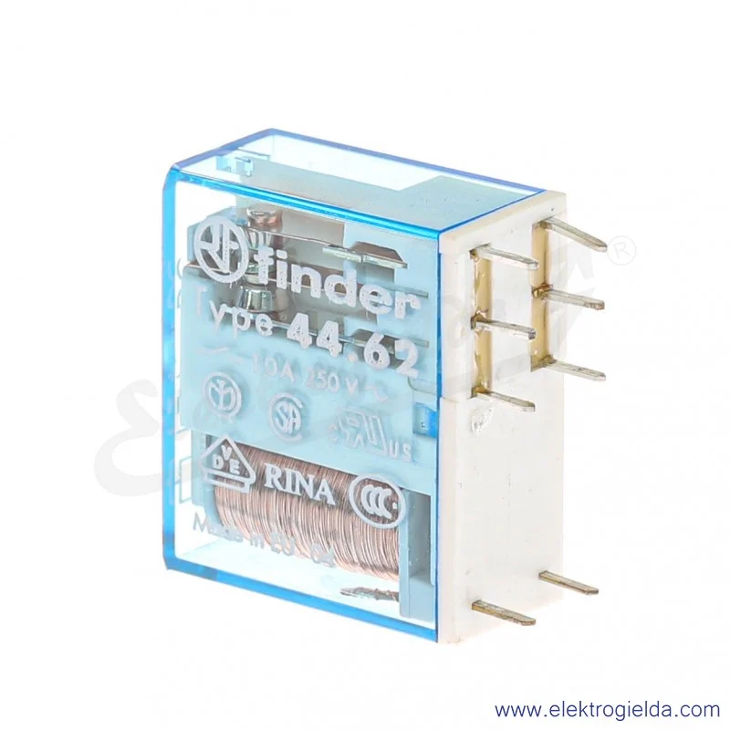 Przekaźnik przełączający 4462.9.012.0000, 2P, 12VDC, 10A, do gniazd i obwodów drukowanych Przekaźnik przełączający 4462.9.012.0000, 2P, 12VDC, 10A, do gniazd i obwodów drukowanych