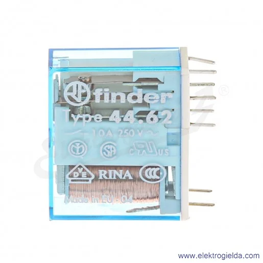 Przekaźnik przełączający 4462.9.012.0000, 2P, 12VDC, 10A, do gniazd i obwodów drukowanych Przekaźnik przełączający 4462.9.012.0000, 2P, 12VDC, 10A, do gniazd i obwodów drukowanych