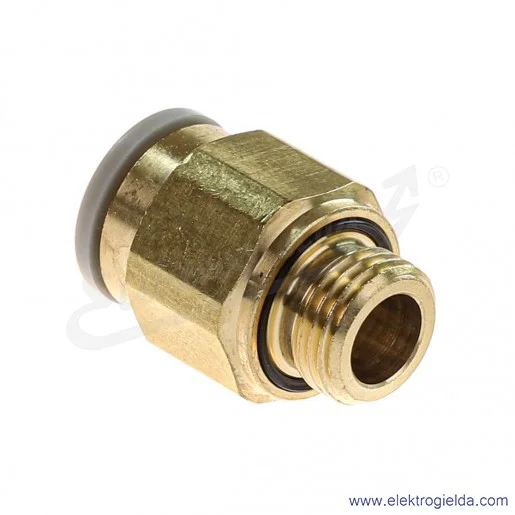 Przyłącze wtykowe proste KQ2H08-G01A, gwint G1/8, fi 8mm, sześciokąt zewnętrzny Przyłącze wtykowe proste KQ2H08-G01A, gwint G1/8, fi 8mm, sześciokąt zewnętrzny
