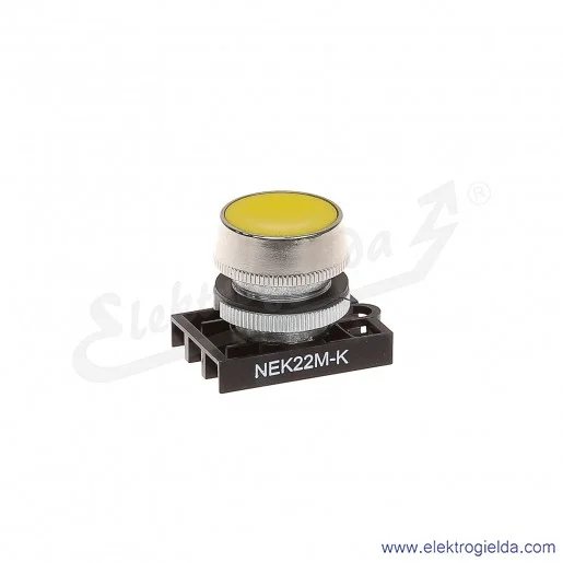 Napęd przycisku NEK22M-Kg żółty kryty metalowy samopowrotny Napęd przycisku NEK22M-Kg żółty kryty metalowy samopowrotny