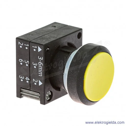 Napęd przycisku 3SB3000-0DA31 KG, bistabilny, płaski, żółty Napęd przycisku 3SB3000-0DA31 KG, bistabilny, płaski, żółty