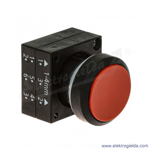 Napęd przycisku 3SB3000-0DA21 KC, bistabilny, płaski, czerwony Napęd przycisku 3SB3000-0DA21 KC, bistabilny, płaski, czerwony