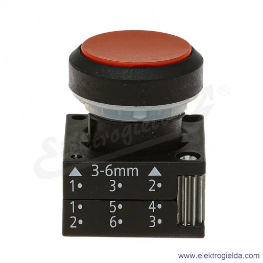 Napęd przycisku 3SB3000-0DA21 KC, bistabilny, płaski, czerwony Napęd przycisku 3SB3000-0DA21 KC, bistabilny, płaski, czerwony
