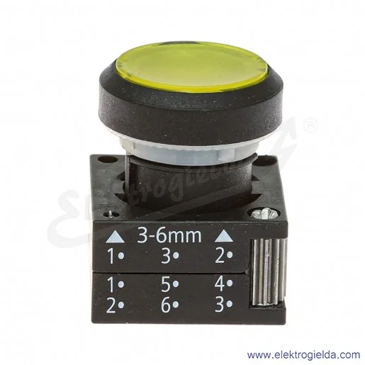 Napęd przycisku 3SB3001-0DA31 żółty KLG podświetlany płaski, bistabilny, odblokowanie przez ponowne naciśnięcie Napęd przycisku 3SB3001-0DA31 żółty KLG podświetlany płaski, bistabilny, odblokowanie przez ponowne naciśnięcie