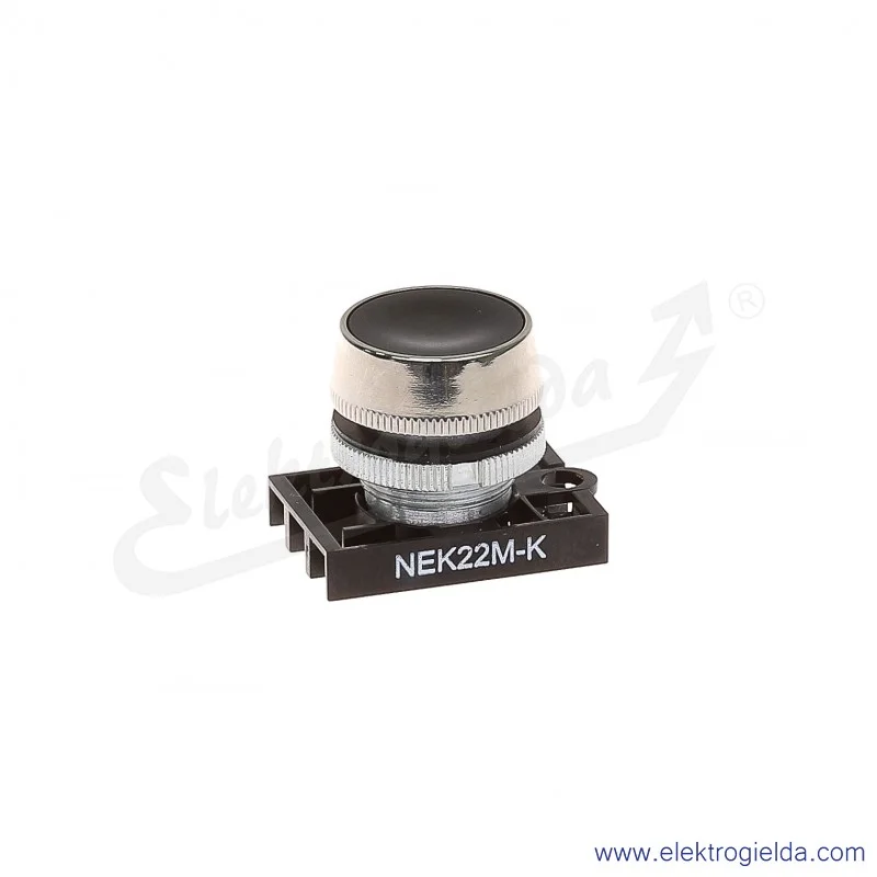 Napęd przycisku NEK22M-Ks czarny kryty metalowy samopowrotny Napęd przycisku NEK22M-Ks czarny kryty metalowy samopowrotny