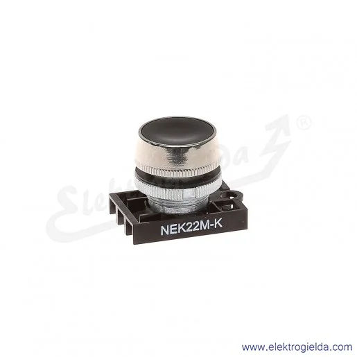 Napęd przycisku NEK22M-Ks czarny kryty metalowy samopowrotny Napęd przycisku NEK22M-Ks czarny kryty metalowy samopowrotny