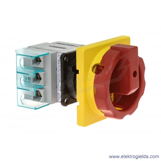 Rozłącznik główny 3LD2254-0TK53 3-BIEGUNOWY  MOC:  9.5KW /AC-3; PRĄD  IU 32A  MONTAŻ TABLICOWY NA OTWÓR 22,mm Z ŻÓŁTO-CZERWONYM  Rozłącznik główny 3LD2254-0TK53 3-BIEGUNOWY  MOC:  9.5KW /AC-3; PRĄD  IU 32A  MONTAŻ TABLICOWY NA OTWÓR 22,mm Z ŻÓŁTO-CZERWONYM