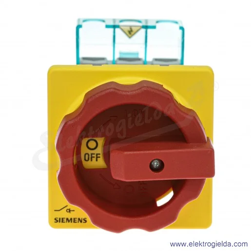 Rozłącznik główny 3LD2254-0TK53 3-BIEGUNOWY  MOC:  9.5KW /AC-3; PRĄD  IU 32A  MONTAŻ TABLICOWY NA OTWÓR 22,mm Z ŻÓŁTO-CZERWONYM  Rozłącznik główny 3LD2254-0TK53 3-BIEGUNOWY  MOC:  9.5KW /AC-3; PRĄD  IU 32A  MONTAŻ TABLICOWY NA OTWÓR 22,mm Z ŻÓŁTO-CZERWONYM